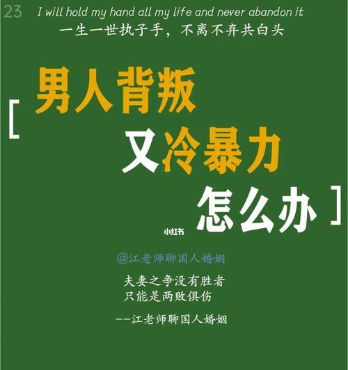 用爱和理解拯救以冷暴力的婚姻（拯救婚姻）