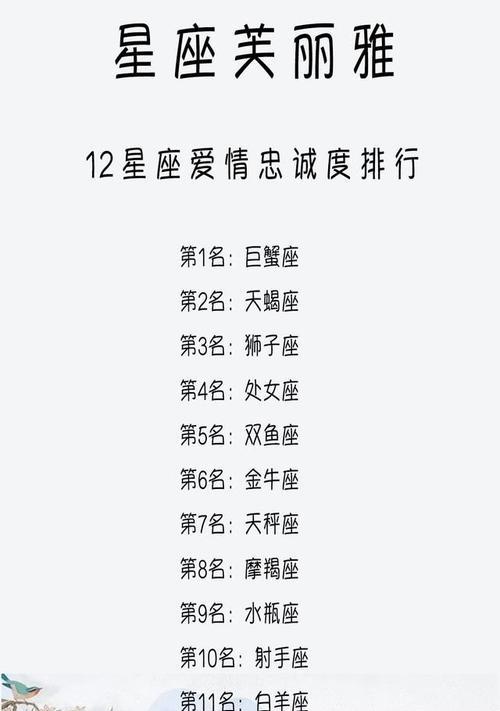 哪些星座出轨率最高？如何识别出轨行为？
